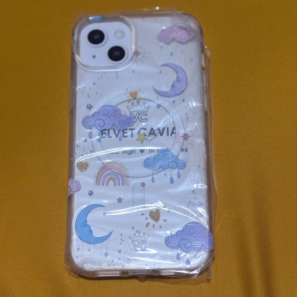 Velvet Caviar Dreamy Sky iPhone Case - Blue & Pastels on Clear - iPhone 15 plus